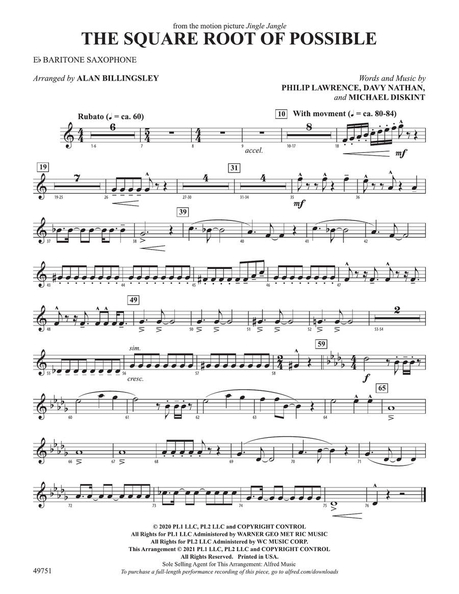 The Square Root of Possible: E-flat Baritone Saxophone