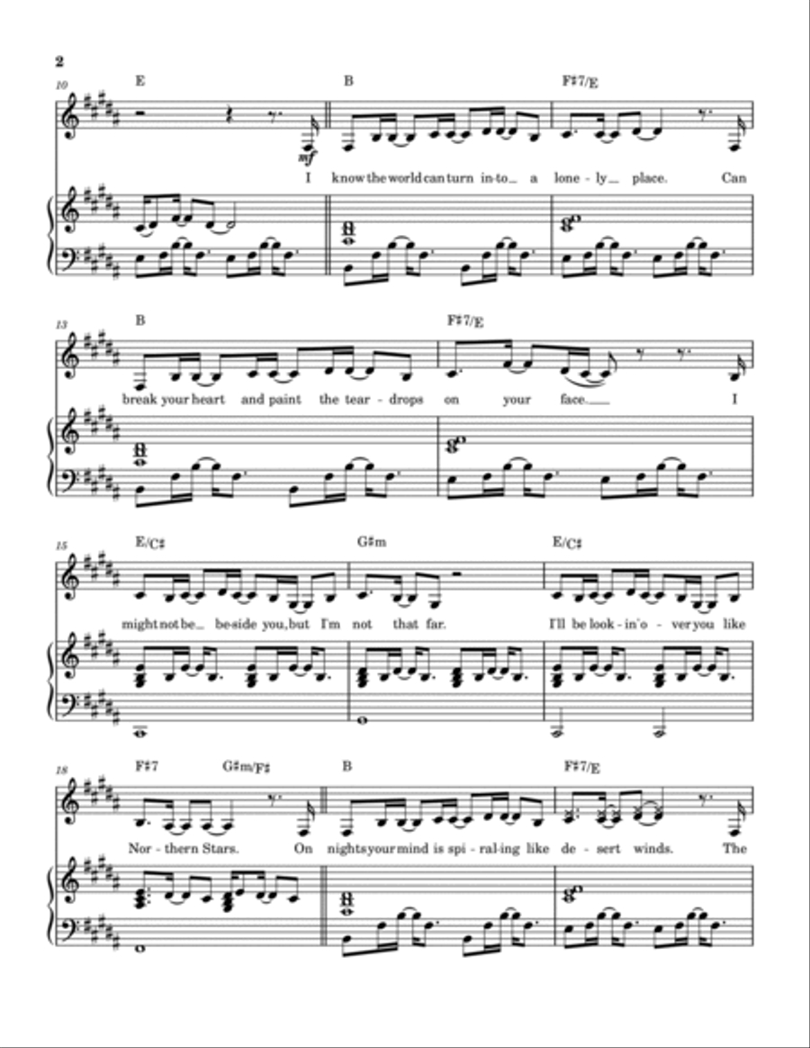 Even When I'm Not Piano, Vocal, Guitar scores gallery preview page 3