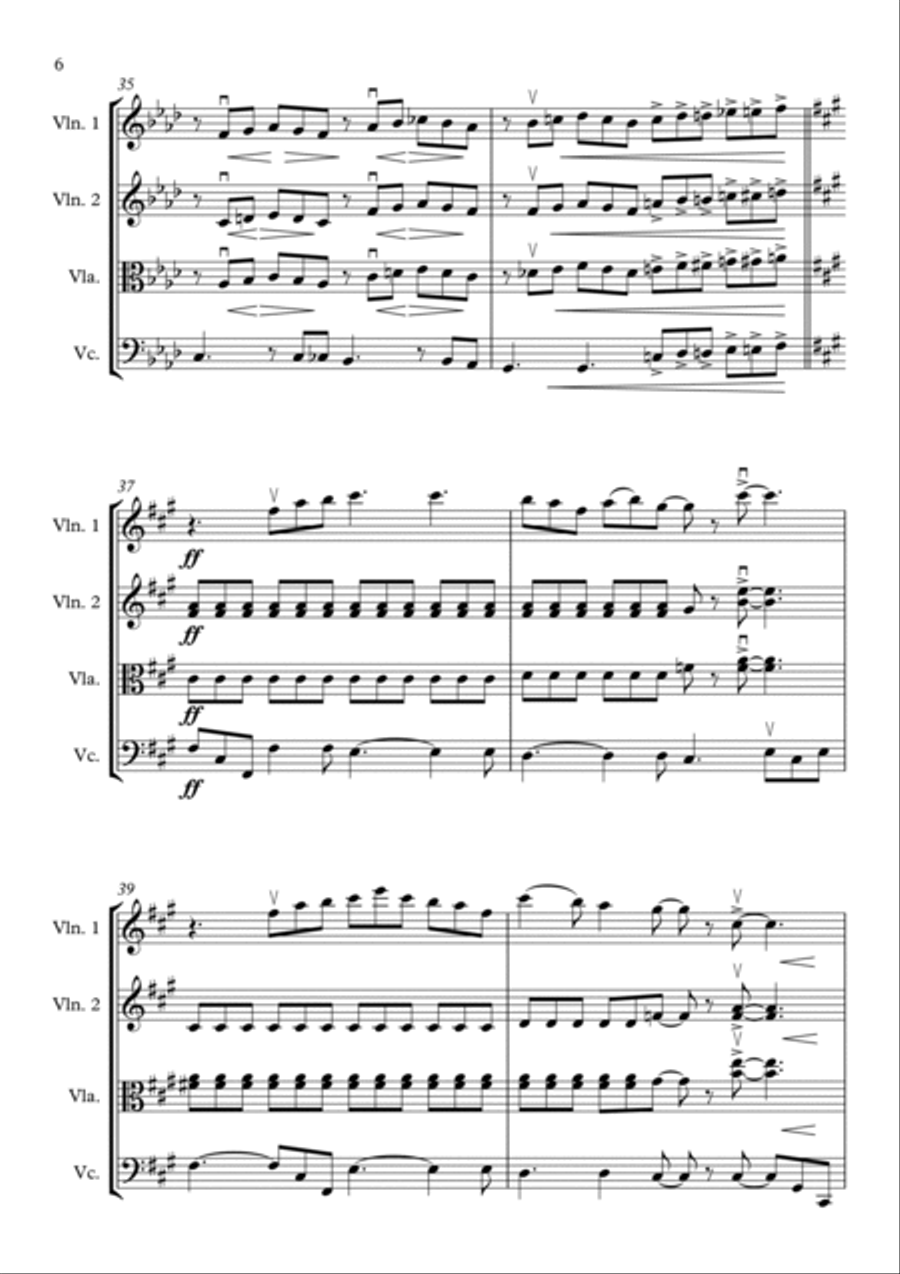 Feeling Good String Quartet scores gallery preview page 6