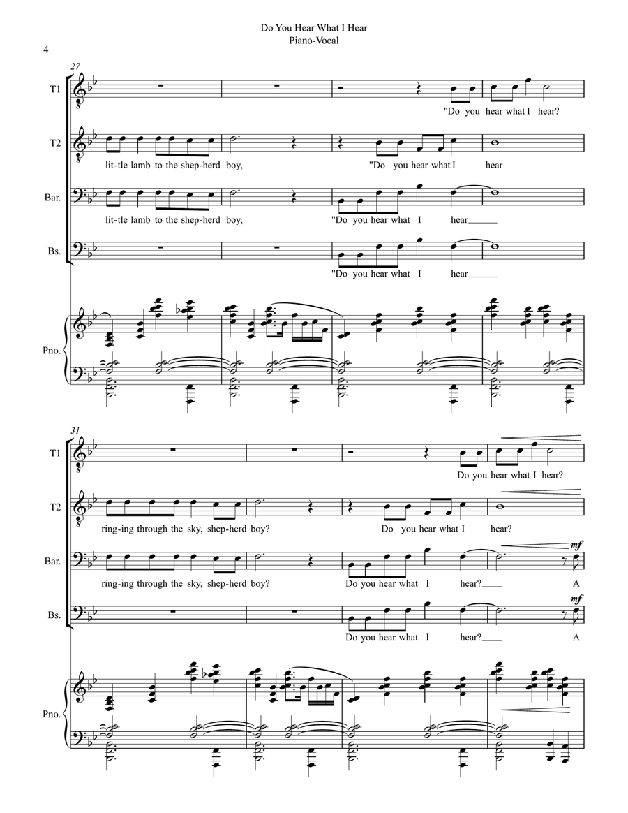 Do You Hear What I Hear Do You Hear What I Hear TTBB scores gallery preview page 4