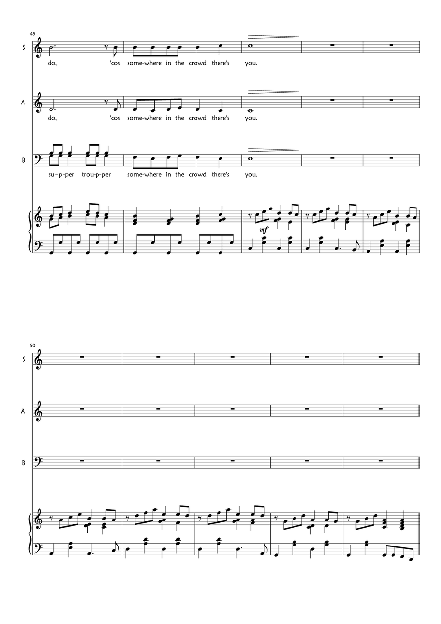 Super Trouper 3-Part scores gallery preview page 5