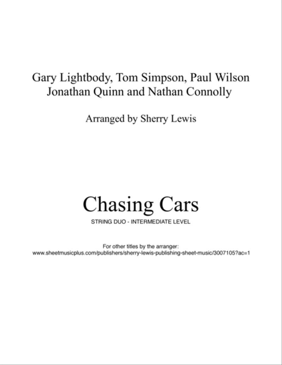 Chasing Cars String Duet scores gallery preview page 2