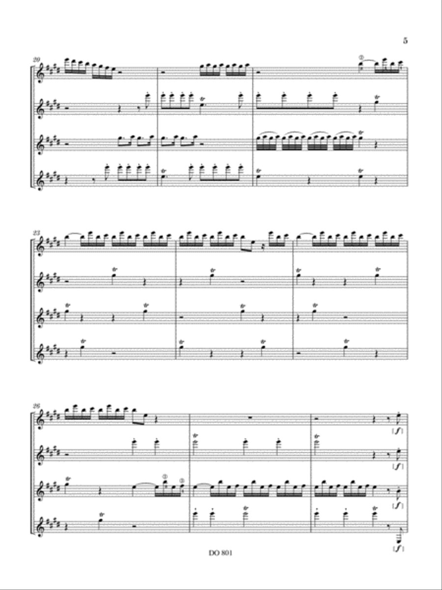 The Four Seasons - Spring Guitar Ensemble scores gallery preview page 5