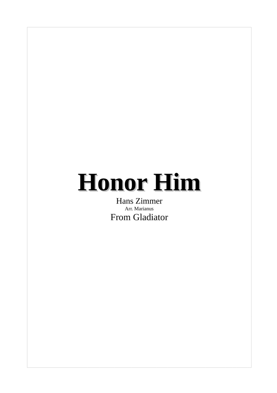 Book cover for Honor Him