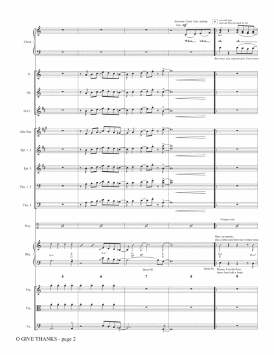 O Give Thanks - Full Score Choir scores gallery preview page 2
