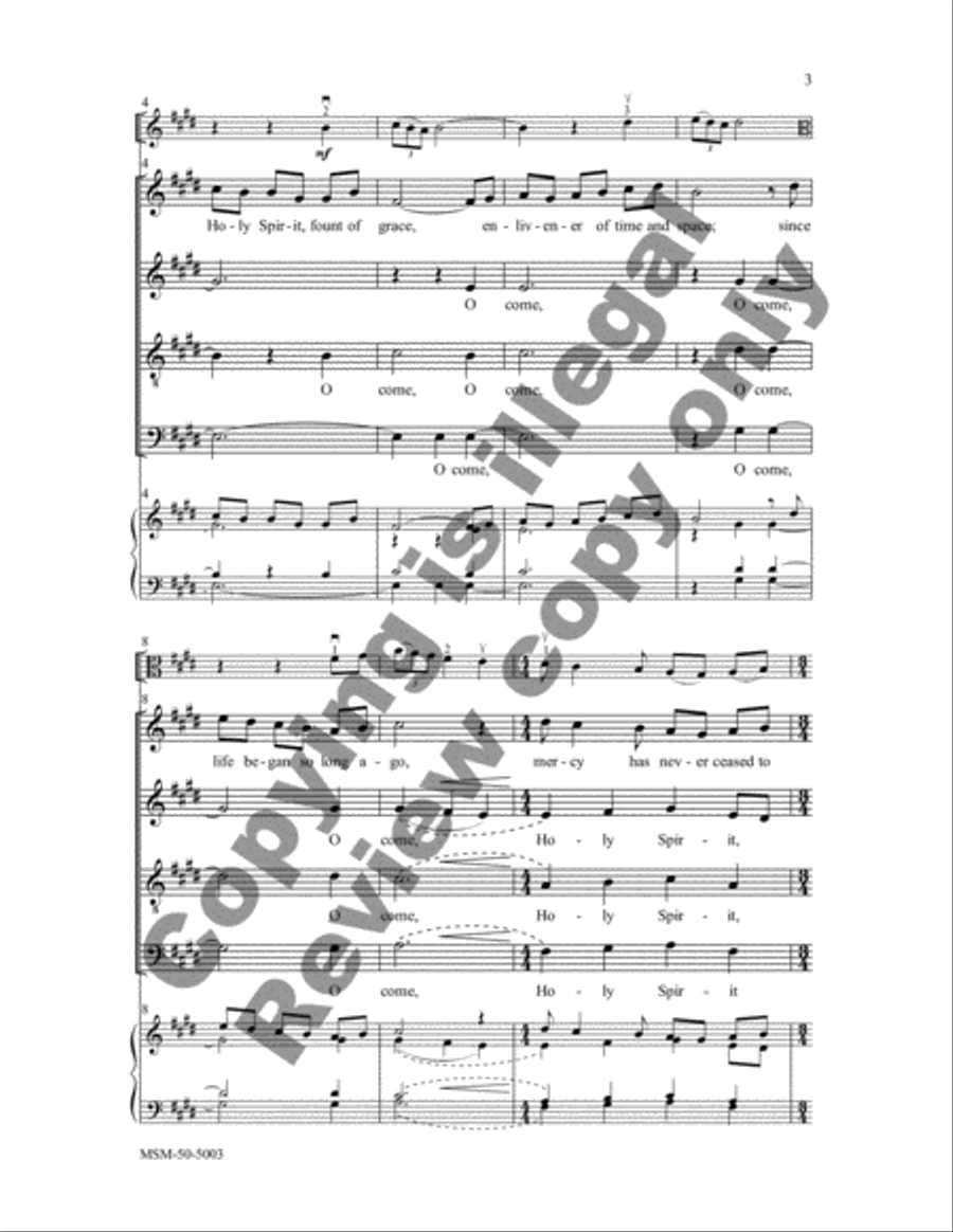 Hymn to the Spirit SSATBB scores gallery preview page 3