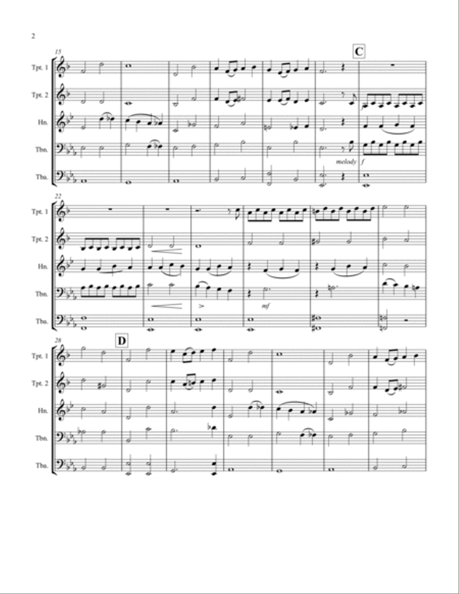 Over The Rainbow (from The Wizard Of Oz) Brass Ensemble scores gallery preview page 2