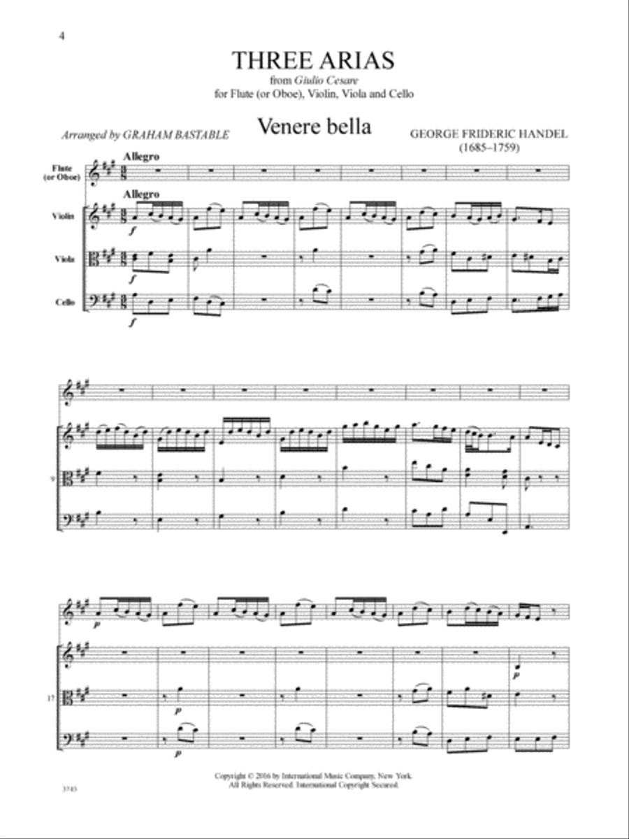 Three Arias From Giulio Cesare Flute scores gallery preview page 2