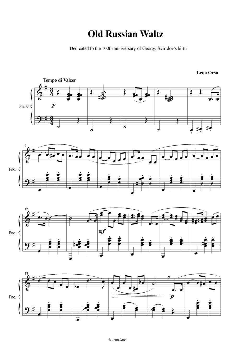 Old Russian Waltz Voice scores gallery preview page 2