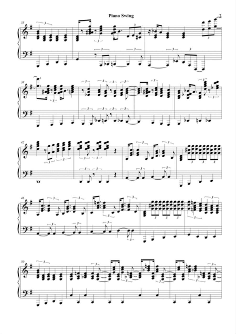 Piano Swing - Little Italy CS519 - Piano solo 4-Part scores gallery preview page 3