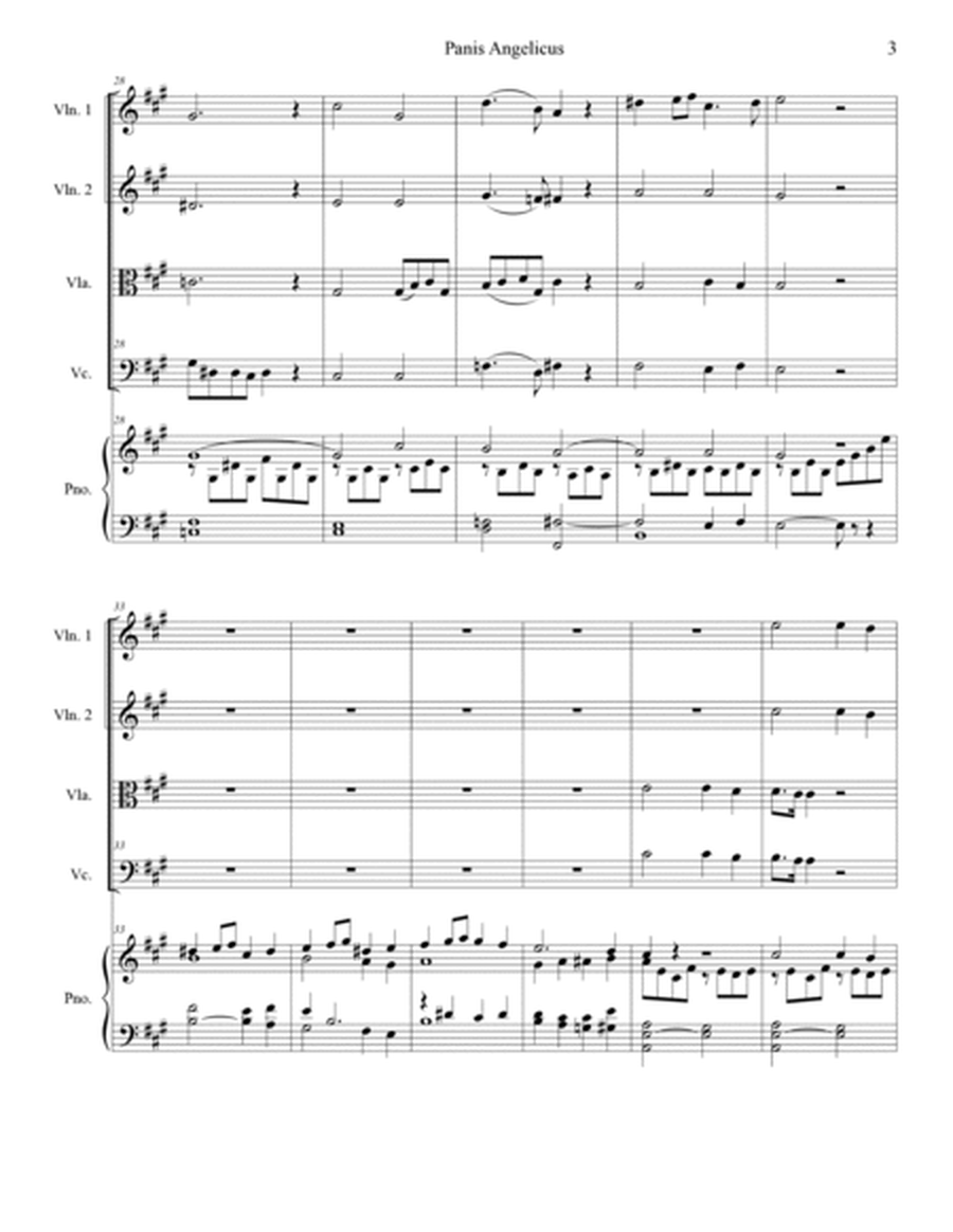 Panis Angelicus (for String Quartet and Piano) (High Key) image number null