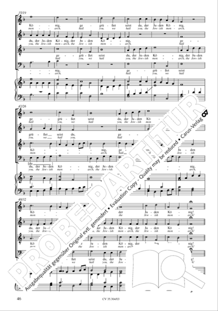 St. Mark Passion (Markus-Passion) 4-Part scores gallery preview page 47