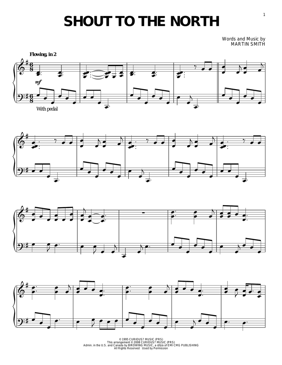 Shout To The North Piano Solo scores gallery preview page 1