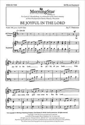 Book cover for Be Joyful in the Lord