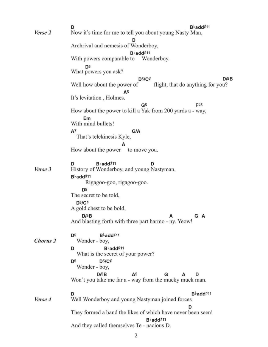 Wonderboy Acoustic Guitar scores gallery preview page 2