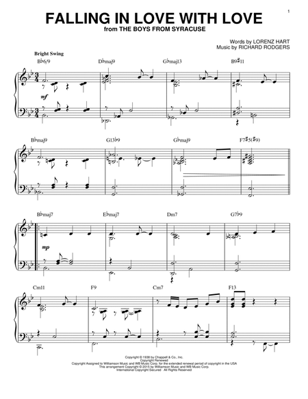 Falling In Love With Love [Jazz version] (arr. Brent Edstrom)