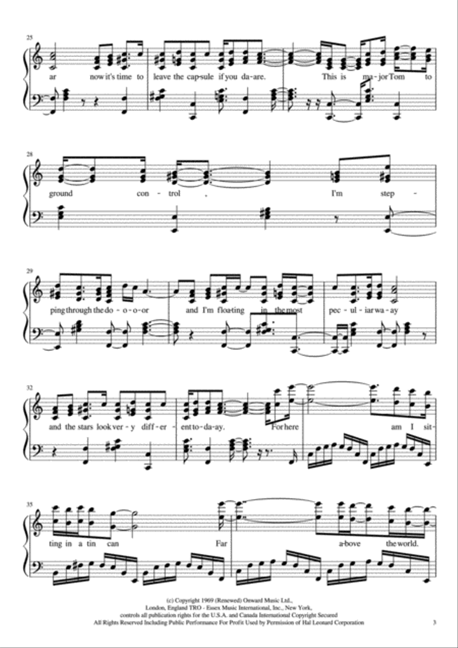Space Oddity Voice scores gallery preview page 3