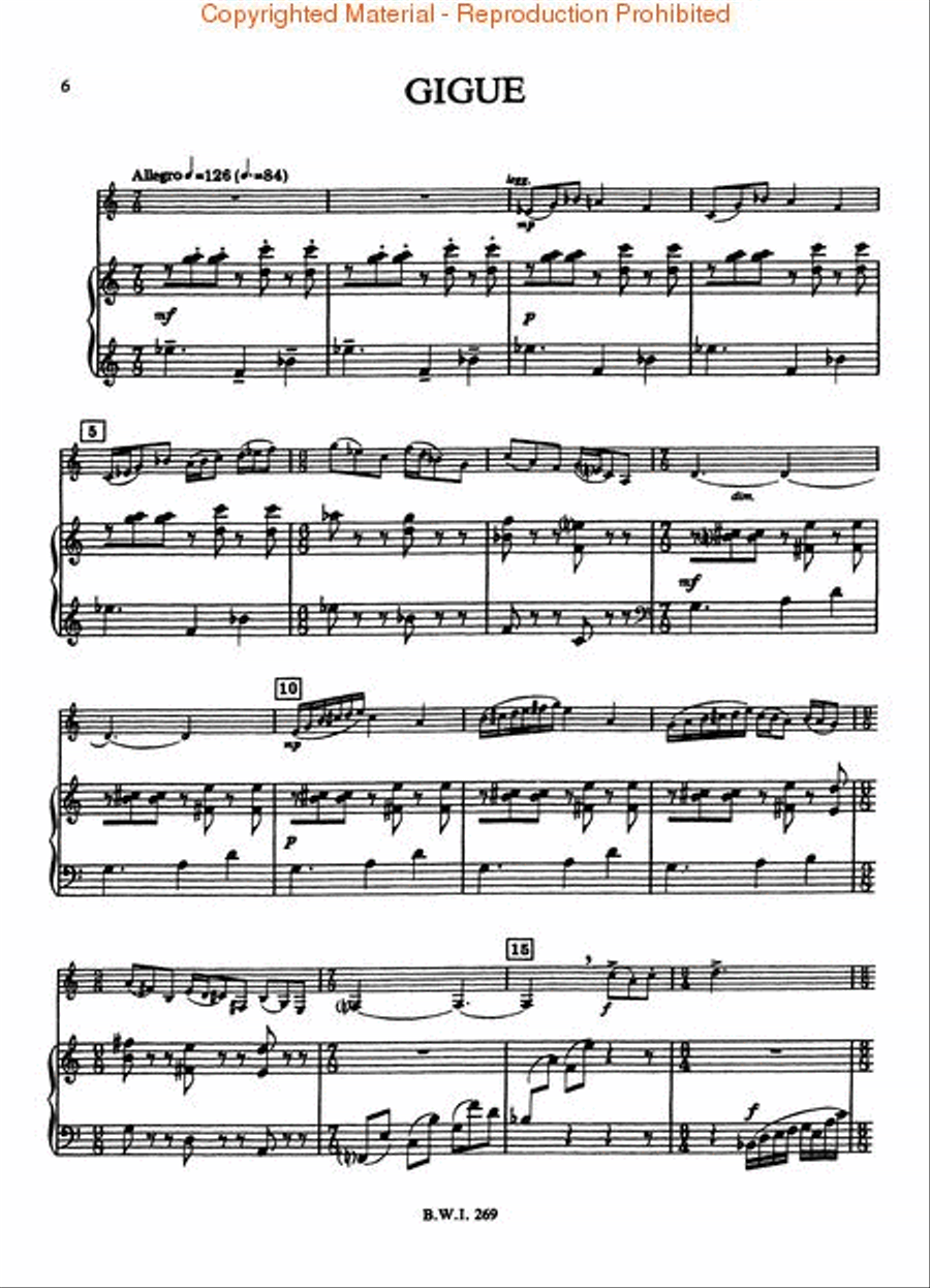 Sarabande and Gigue Alto Saxophone scores gallery preview page 3