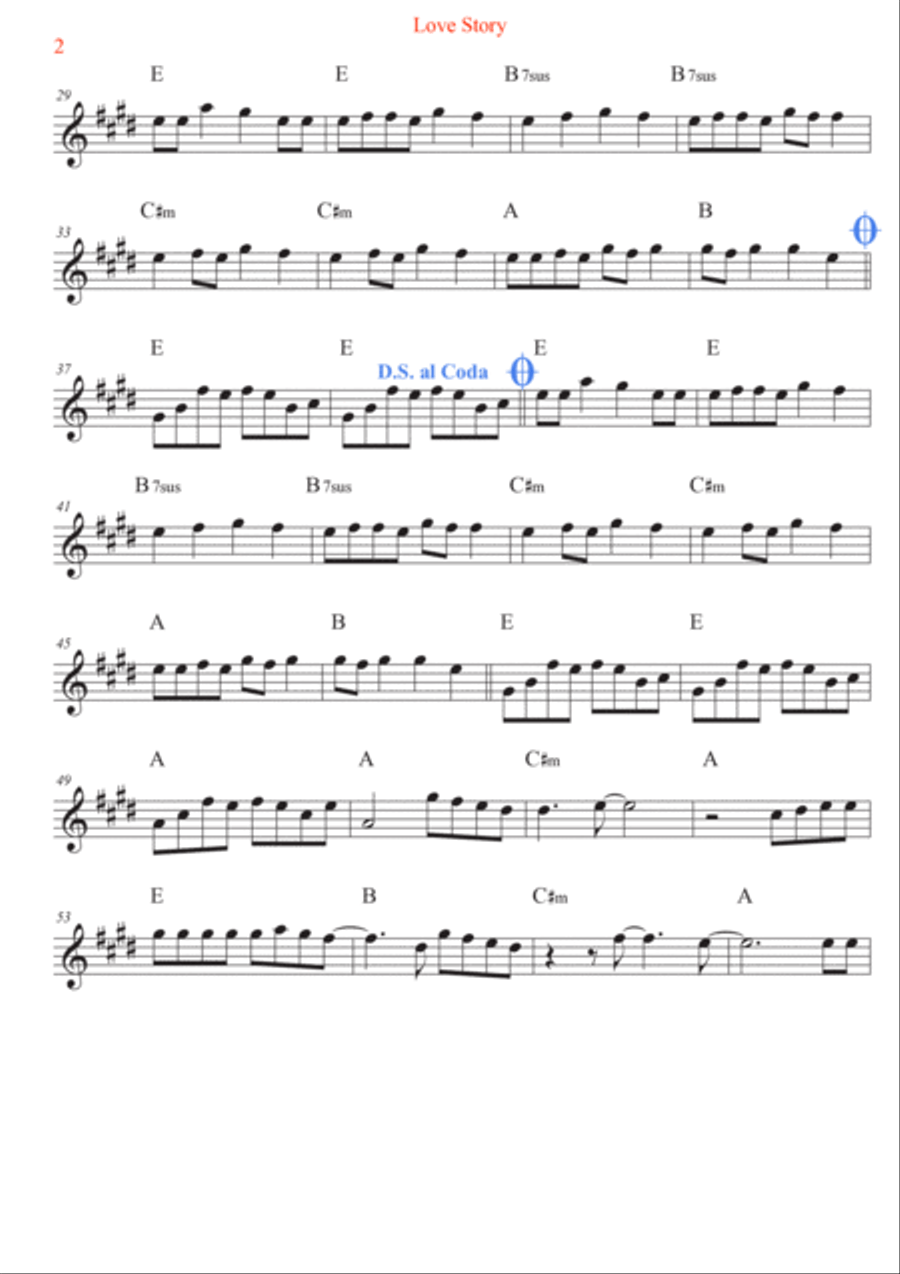 Love Story Soprano Saxophone scores gallery preview page 2