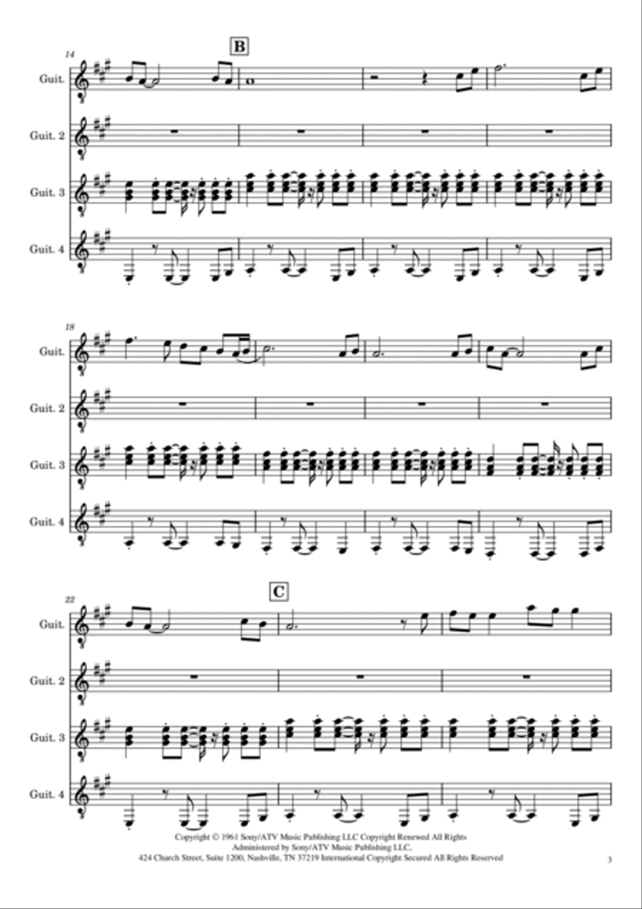 Stand By Me Stand By Me Guitar Ensemble scores gallery preview page 3