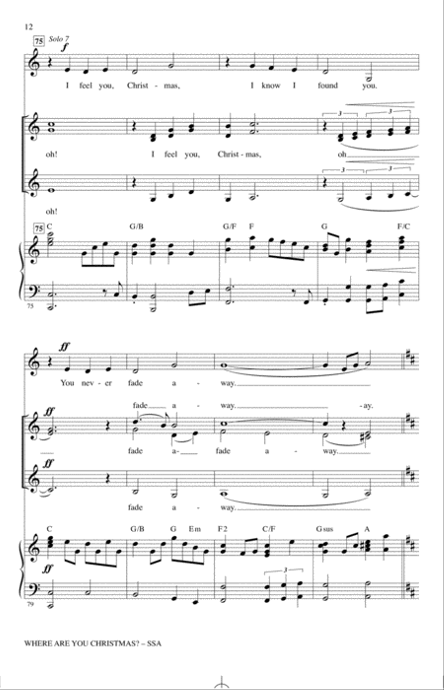 Where Are You Christmas? (from How The Grinch Stole Christmas) (arr. Mark Brymer) SSA scores gallery preview page 11