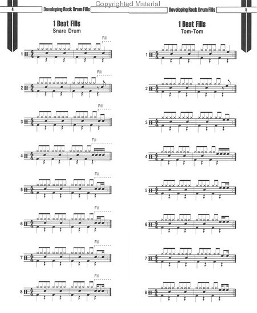 Developing Rock Drum Fills Drum Set scores gallery preview page 2