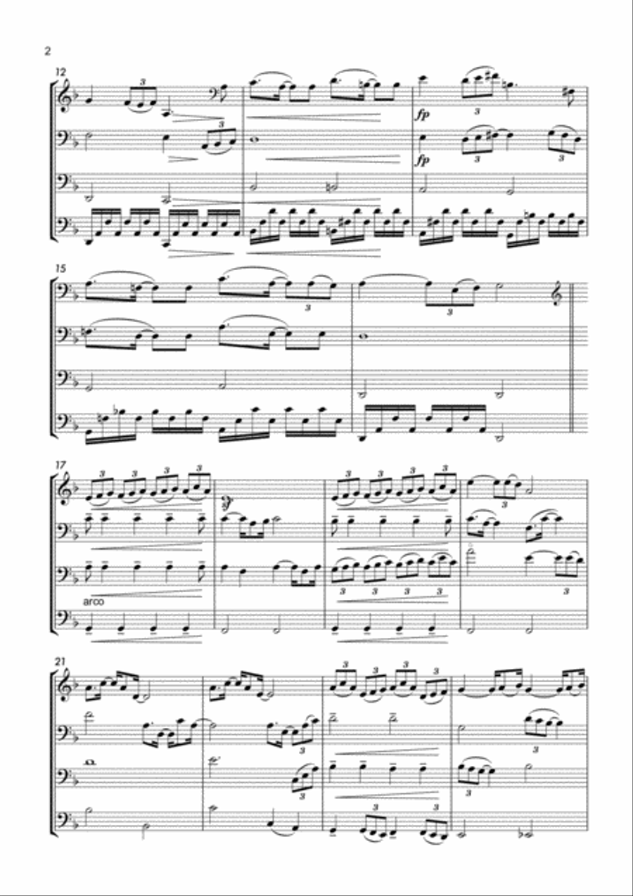 Intermezzo (Cello Quartet) String Quartet scores gallery preview page 3