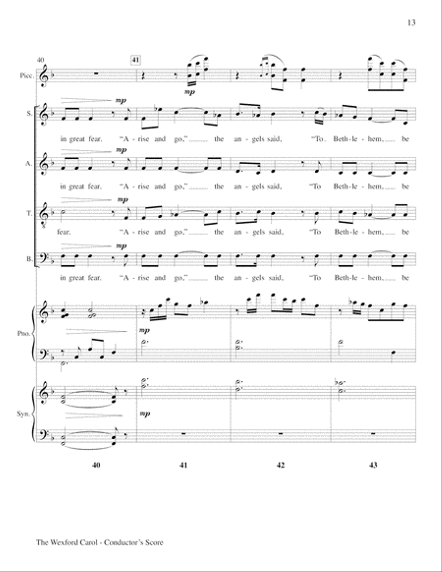 The Wexford Carol The Wexford Carol Choir scores gallery preview page 13