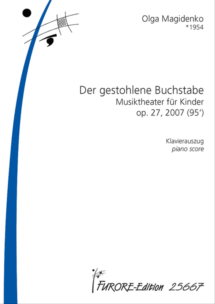 Der gestohlene Buchstabe. Musiktheater fur Kinder in zwei Akten op. 27 Choir scores gallery preview page 1