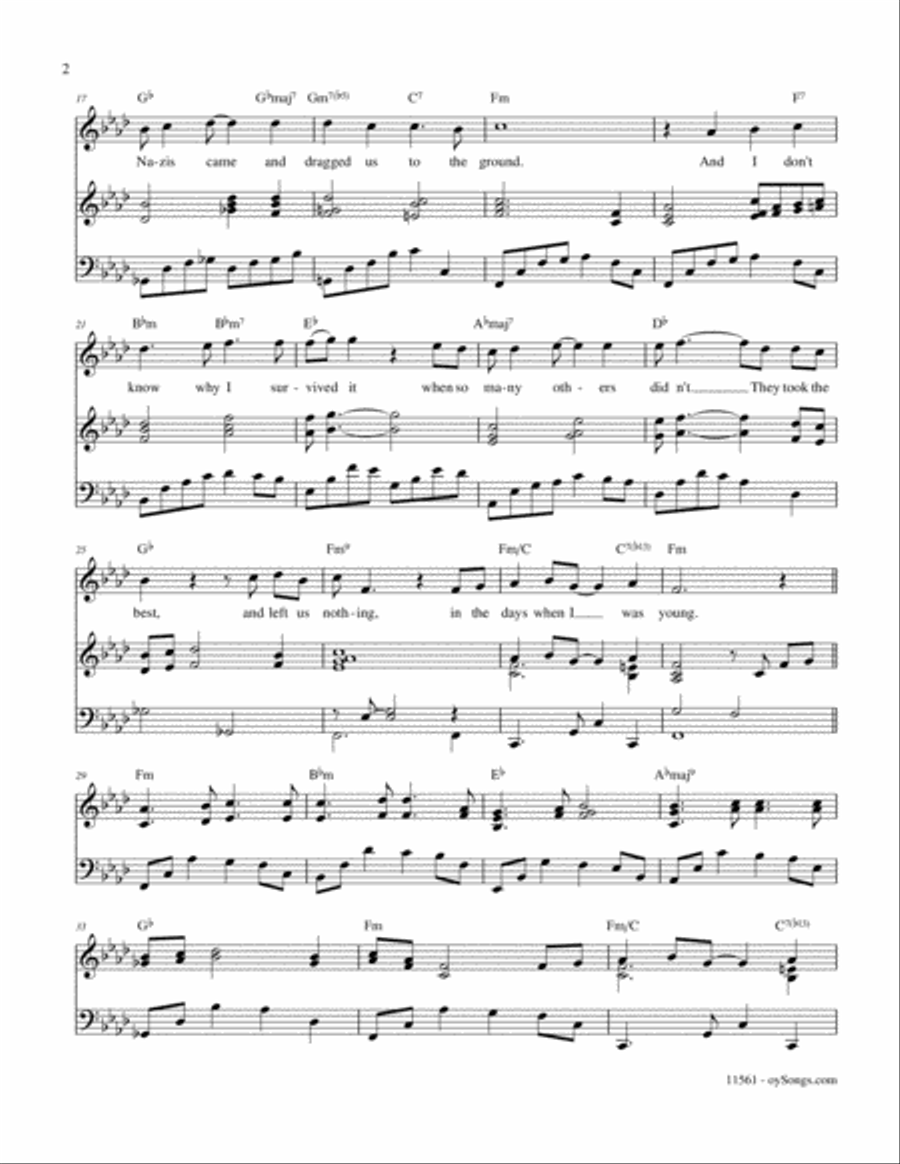 Reminscence Reminscence Piano, Vocal, Guitar scores gallery preview page 2