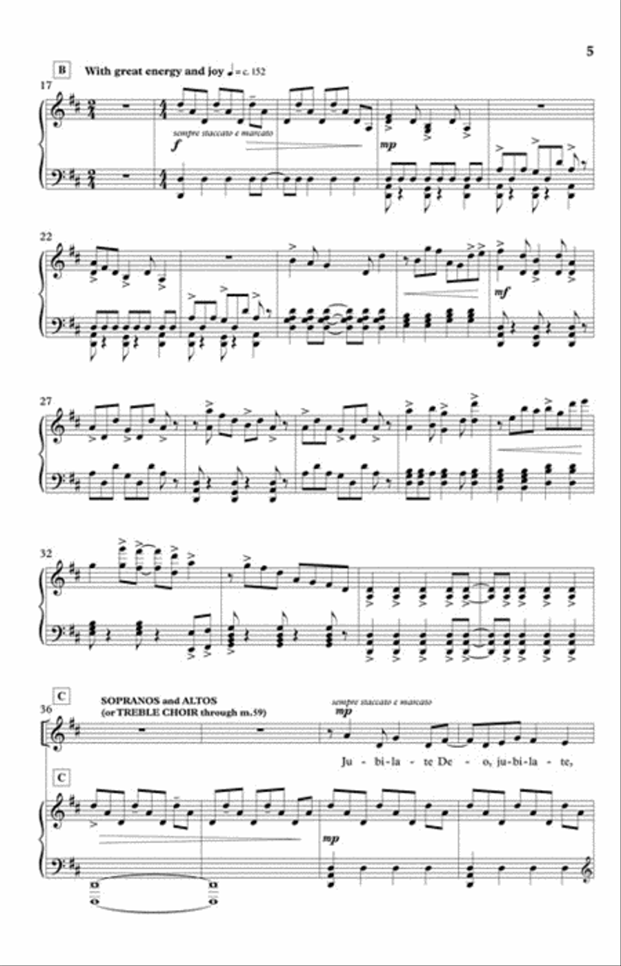 Jubilate Deo 4-Part scores gallery preview page 3