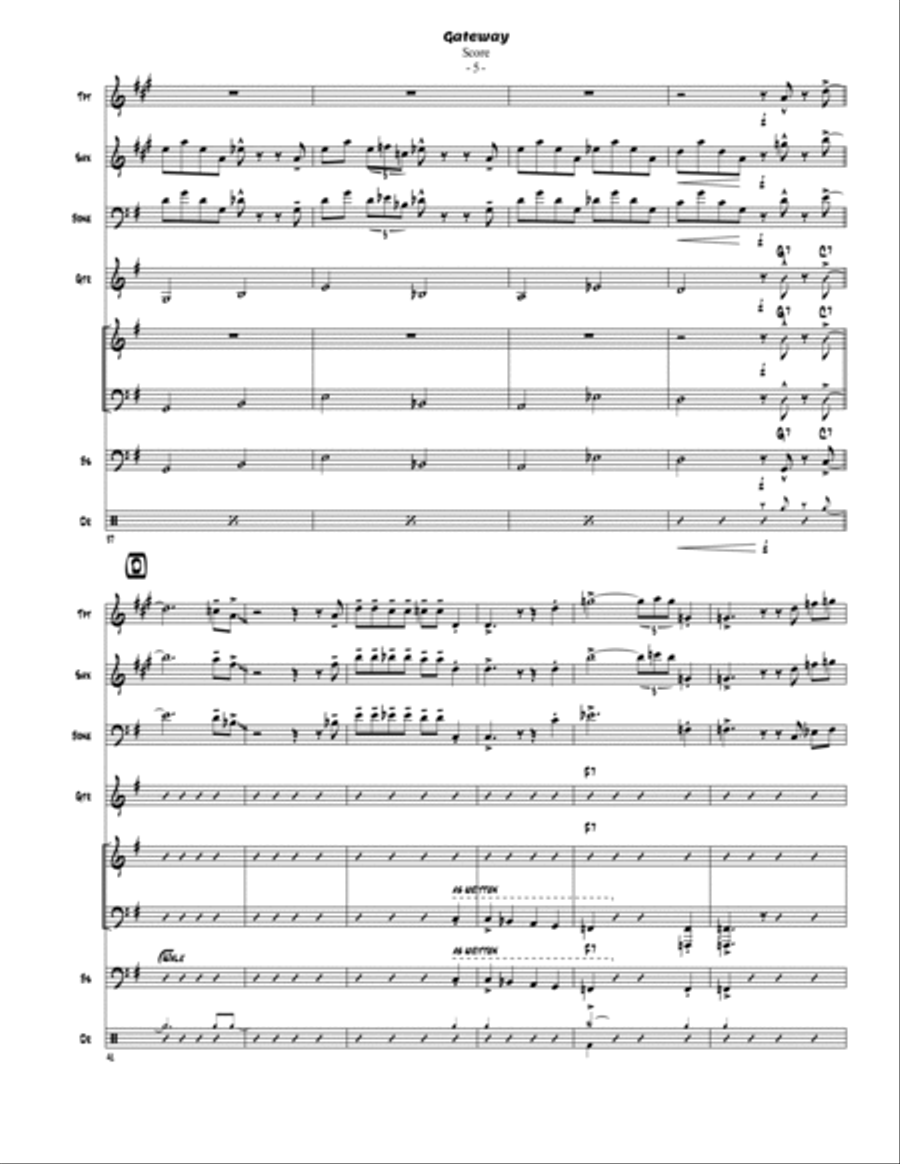 Gateway Jazz Ensemble scores gallery preview page 6
