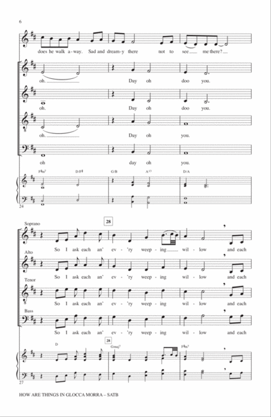 How Are Things In Glocca Morra 4-Part scores gallery preview page 5