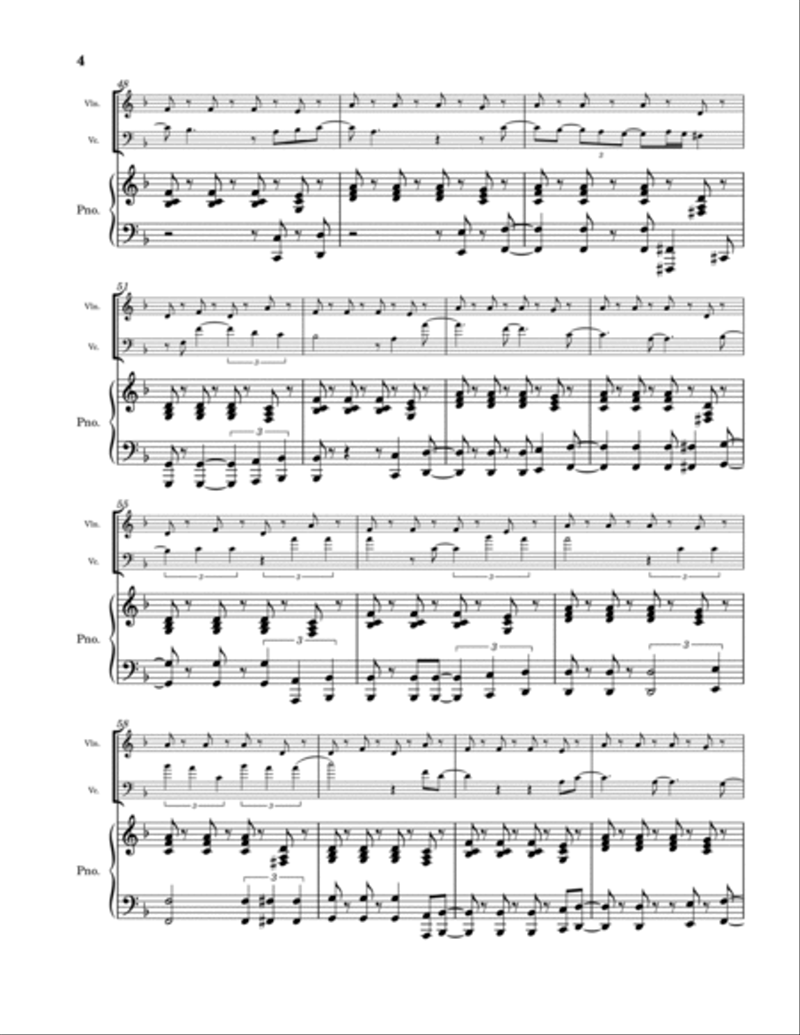 Love Song Piano Trio scores gallery preview page 4