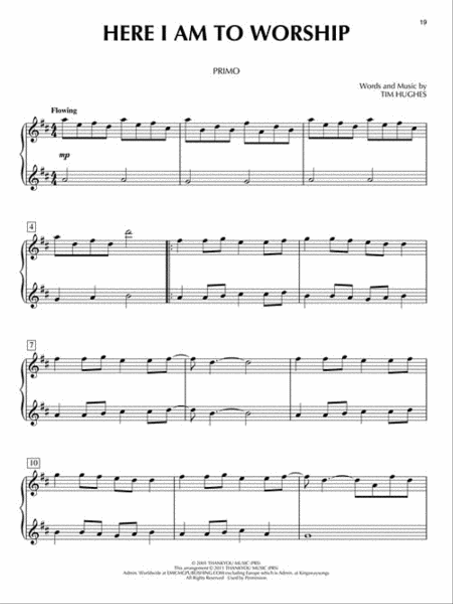 Contemporary Worship Duets 1 Piano, 4-Hands scores gallery preview page 4