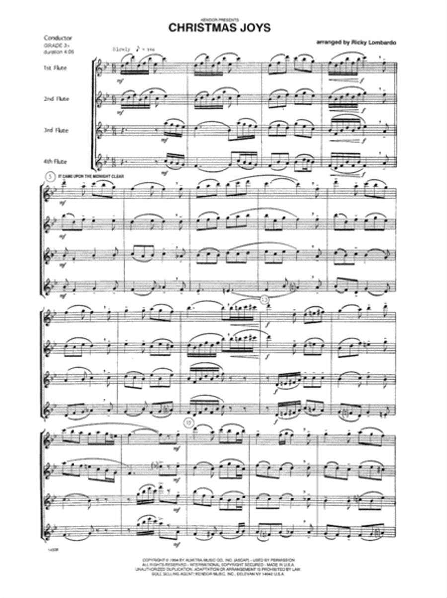 Christmas Joys Flute Quartet scores gallery preview page 2