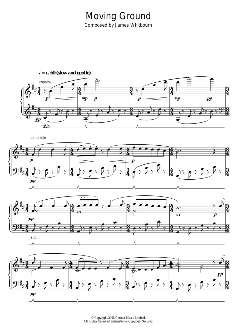 Moving Ground Piano Solo scores gallery preview page 1