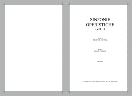 Sinfonie Operistiche (Vol. 1) - Opera Overtures (Vol.1) [Full Score]