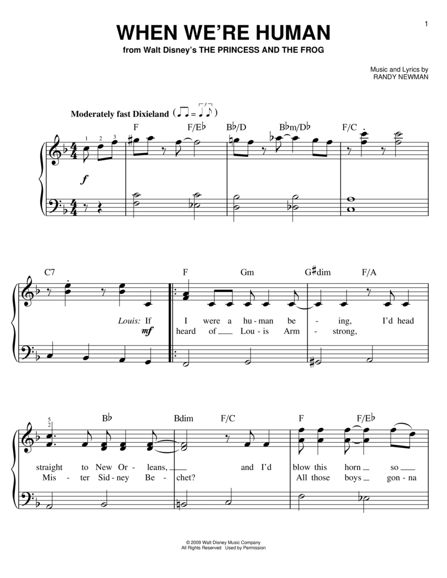 When We're Human Easy Piano scores gallery preview page 1