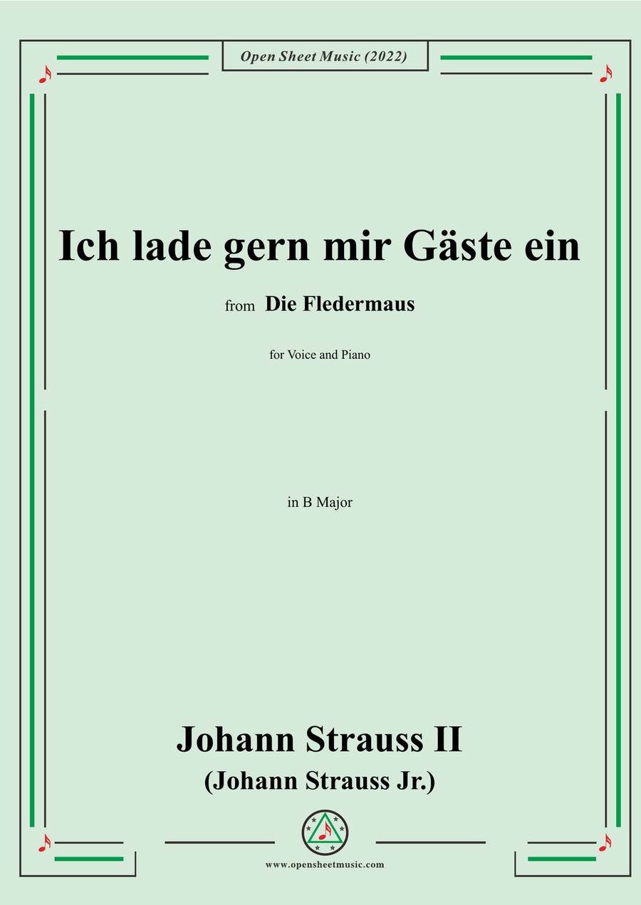 Johann Strauss II-Ich lade gern mir Gäste ein(No.7),in B Major