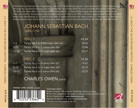 Johann Sebastian Bach: The Six Keyboard Partitas
