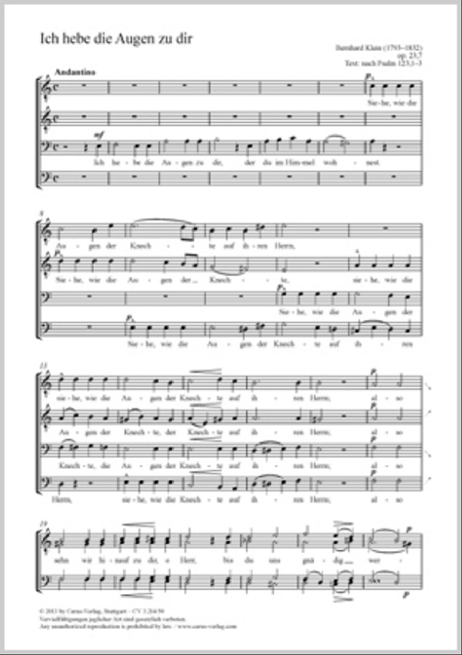 Ich hebe die Augen zu dir TTBB scores gallery preview page 1