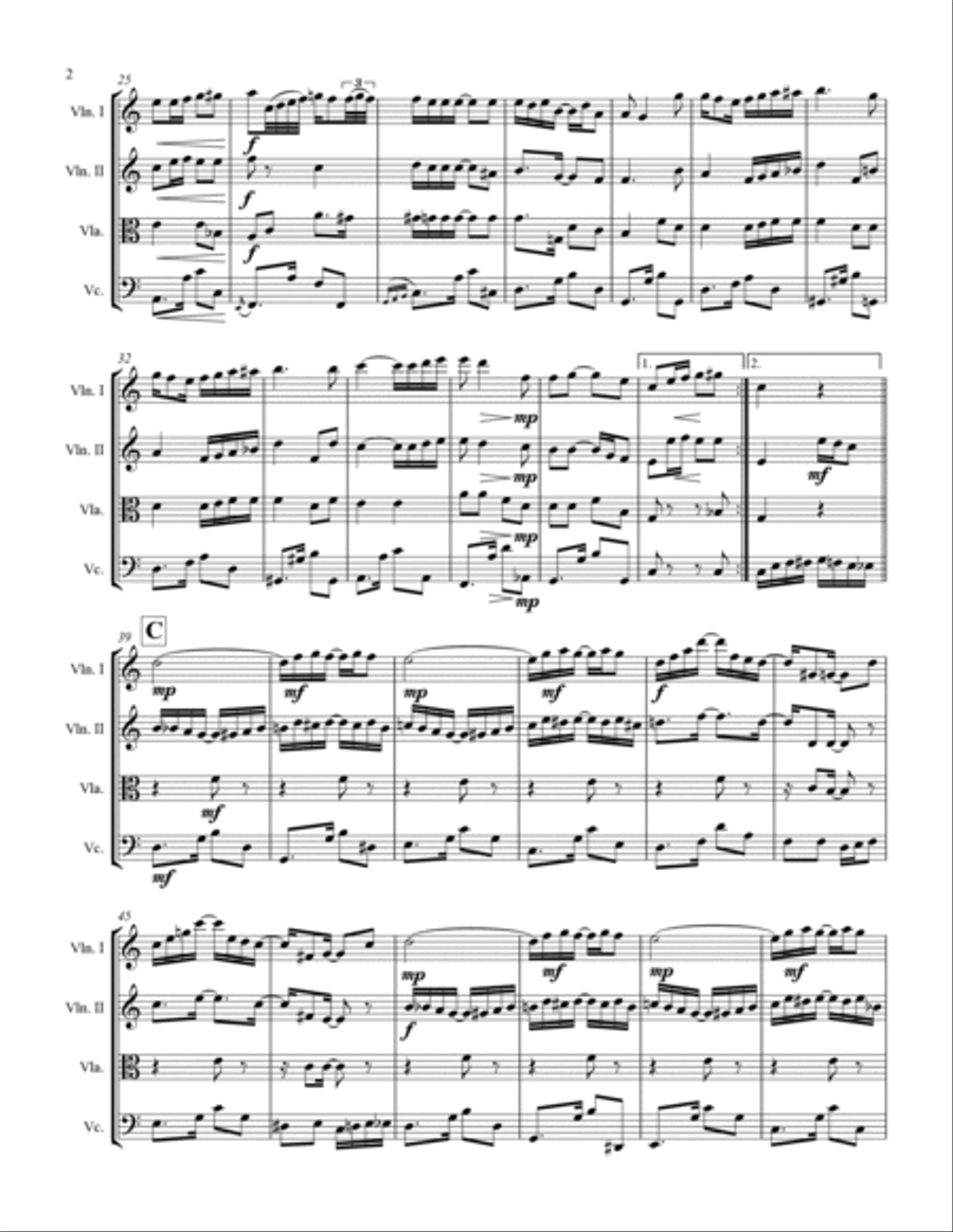 Joplin - “Solace” - A Mexican Serenade (for String Quartet) String Quartet scores gallery preview page 3