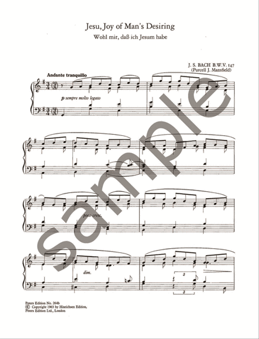 Jesu, Joy of Man's Desiring (Arranged for Piano) Piano scores gallery preview page 3
