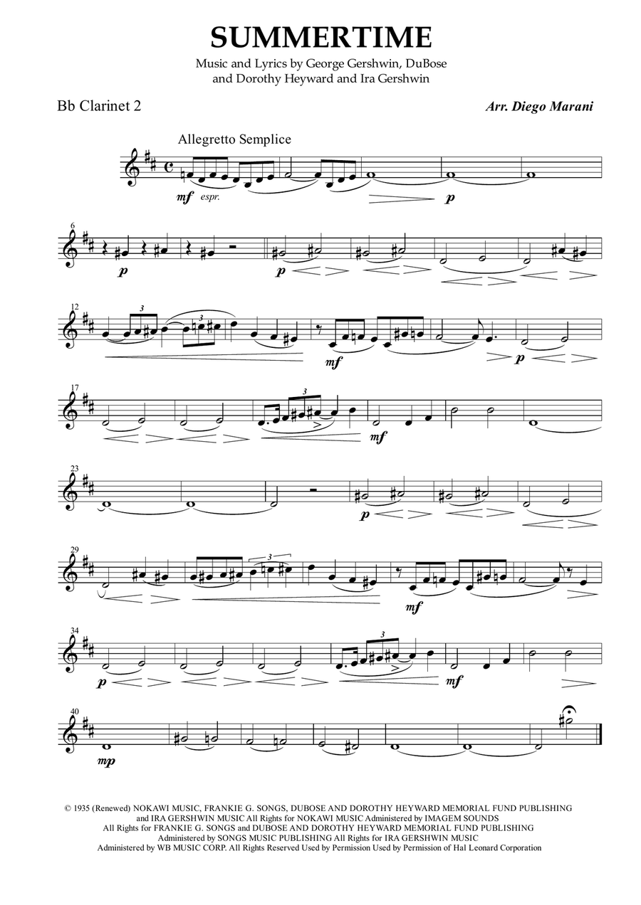 Summertime Woodwind Quartet scores gallery preview page 3