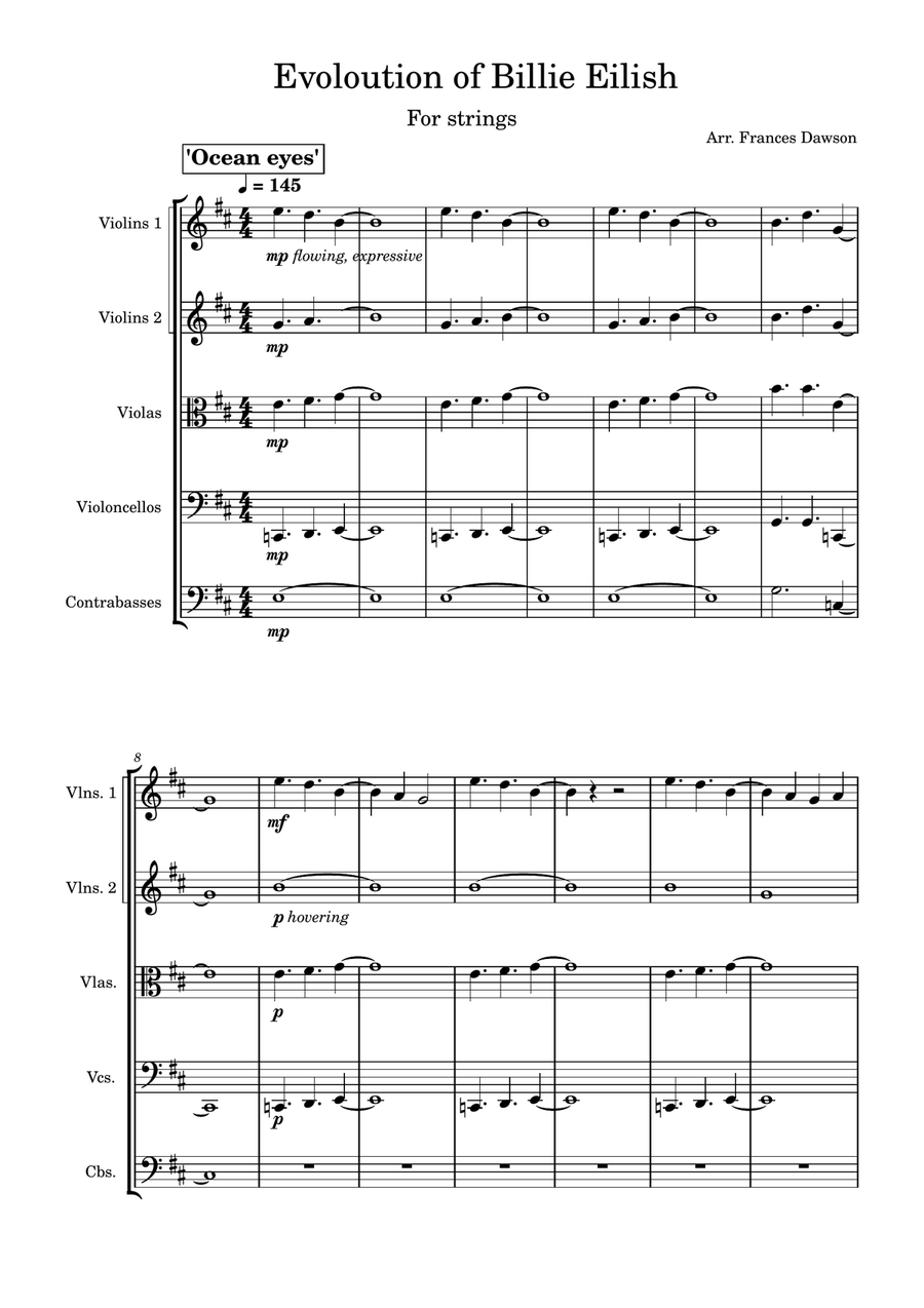 Bad Guy String Orchestra scores gallery preview page 1