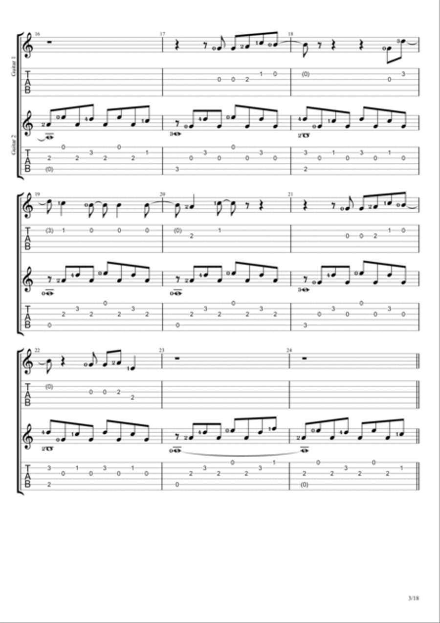 Titanium Titanium Electric Guitar scores gallery preview page 3