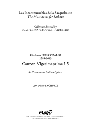 Book cover for Canzon Vigesimaprima a 5