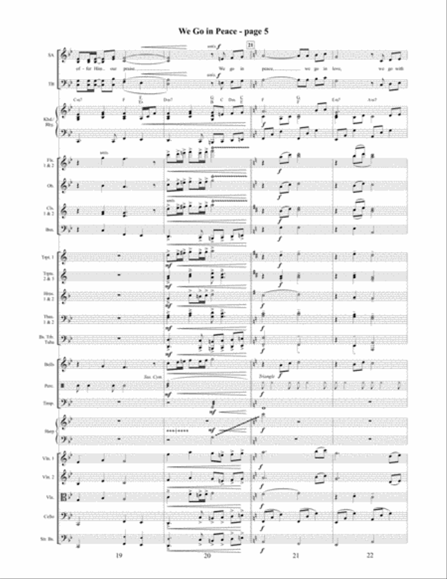 We Go in Peace 4-Part scores gallery preview page 6