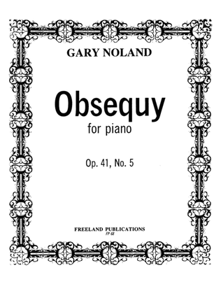 "Obsequy" for piano Op. 41, No. 5